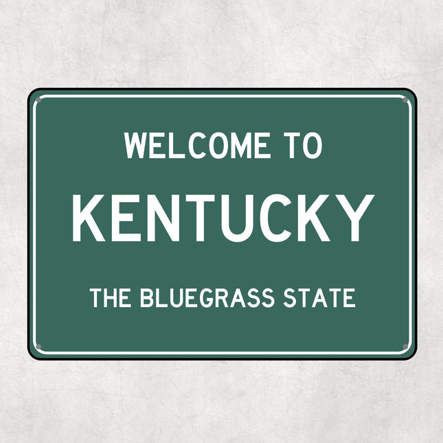 Welcome to Kentucky Sign, Kentucky Metal Sign, Kentucky Gift, Kentucky Gifts, Kentucky Souvenir, Kentucky Bluegrass State