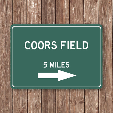 PERSONALIZED COORS FIELD Distance Sign, Coors Field Stadium, Coors Field Miles, Denver Sign, Denver gift, Denver Souvenir