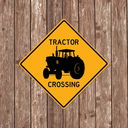 Tractor CROSSING SIGN - Tractor Crossing Signs, Tractors, Warning Tractor Crossing, Tractor Signs, Tractor Decor, Tractor Xing, Yellow Sign,