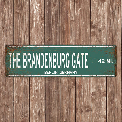 PERSONALIZED BRANDENBURG GATE Sign, The Brandenburg Gate Distance Sign, Germany Gift, Berlin Gifts, Brandenburg Gate Souvenir