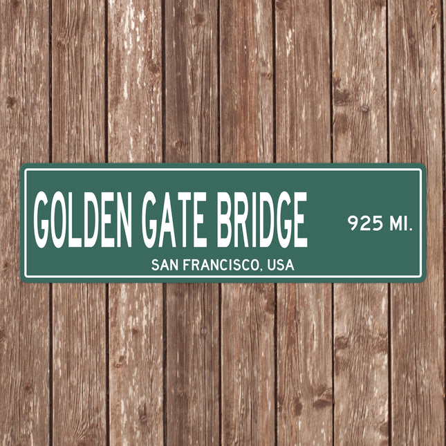 PERSONALIZED GOLDEN GATE Bridge Sign, Golden Gate Bridge Distance Sign, usa Gift, San Francisco Gifts, Golden Gate Bridge Souvenir