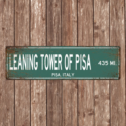 PERSONALIZED LEANING TOWER Of Pisa Sign, Leaning Tower Of Pisa Distance Sign, Italy Gift, Pisa Gifts, Leaning Tower Of Pisa Souvenir