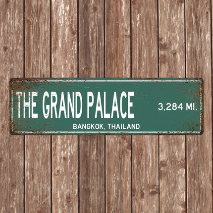 PERSONALIZED The GRAND PALACE Sign, The Grand Palace Distance Sign, Thailand Gift, Bangkok Gifts, The Grand Palace Souvenir
