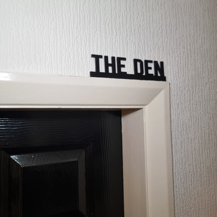 The Den Door topper, shelf decor, wall decor, quirky home interior decor, quirky gift, door decoration