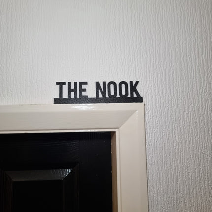 The Nook Door topper, shelf decor, wall decor, quirky home interior decor, quirky gift, door decoration 