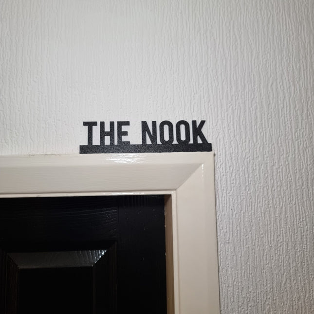 The Nook Door topper, shelf decor, wall decor, quirky home interior decor, quirky gift, door decoration 