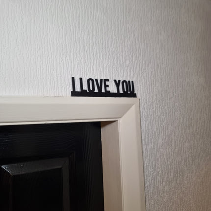 I Love You Door topper, shelf decor, wall decor, quirky home interior decor, quirky gift, door decoration
