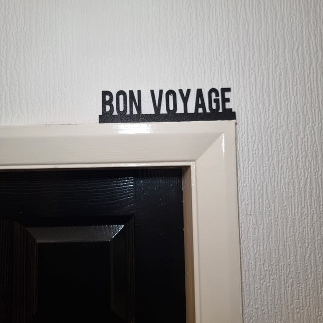 Bon Voyage Door topper, shelf decor, wall decor, quirky home interior decor, quirky gift, door decoration