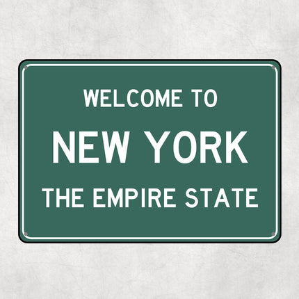 Welcome to New York Sign, New York Metal Sign, New York Gift, New York Gifts, New York Souvenir, New York Empire State