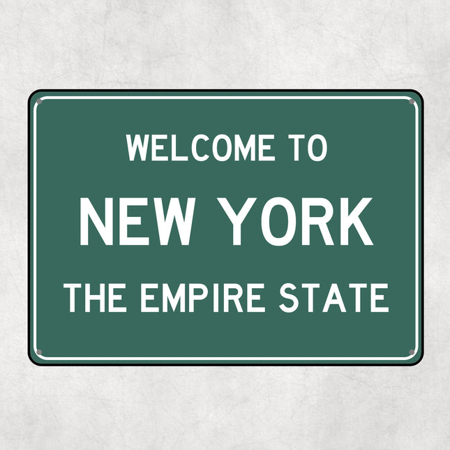 Welcome to New York Sign, New York Metal Sign, New York Gift, New York Gifts, New York Souvenir, New York Empire State