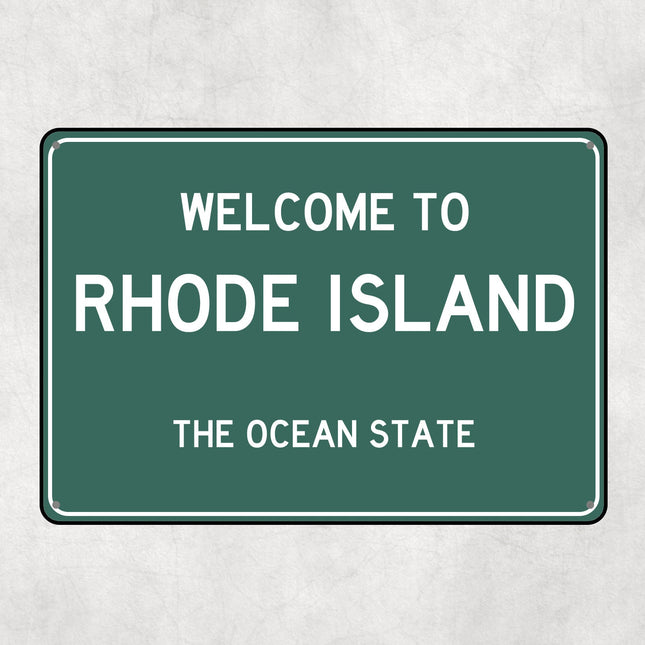 Welcome to Rhode Island Sign, Rhode Island Metal Sign, Rhode Island Gift, Rhode Island Gifts, Rhode Island Ocean State