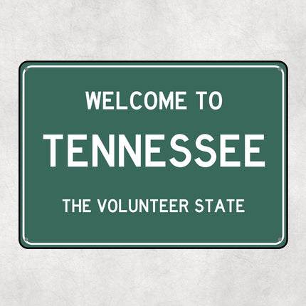 Welcome to Tennessee Sign, Tennessee Metal Sign, Tennessee Gift, Tennessee Gifts, Tennessee Souvenir, Tennessee Volunteer State