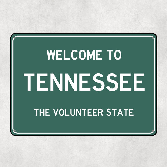 Welcome to Tennessee Sign, Tennessee Metal Sign, Tennessee Gift, Tennessee Gifts, Tennessee Souvenir, Tennessee Volunteer State