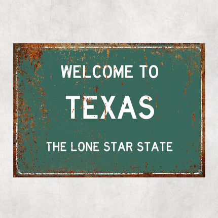 Welcome to Texas Sign, Texas Metal Sign, Texas Gift, Texas Gifts, Texas Souvenir, Texas Lone Star State