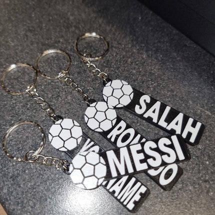 Personalized Soccer Keychain | Backpack Tags, 3D Printed Keychains, Kid's Name Tags, Sport Keyrings, Charms