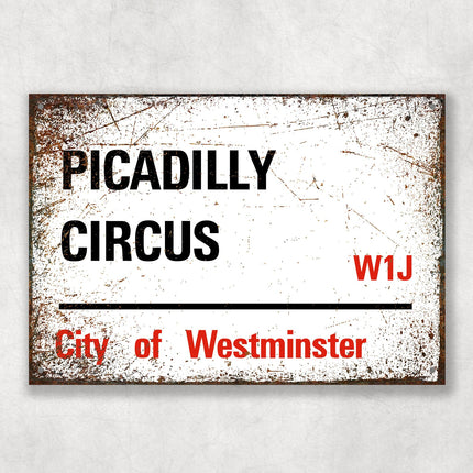 Picadilly Circus - City of Westminster, Street Sign, Picadilly Circus gift, Picadilly Circus Souvenir, Picadilly Circus Keepsake,