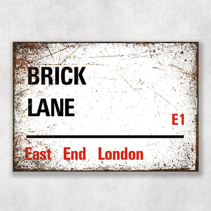 Brick Lane - East End London, Street Sign, Brick Lane gift, Brick Lane Souvenir, Brick Lane Keepsake, London Gifts