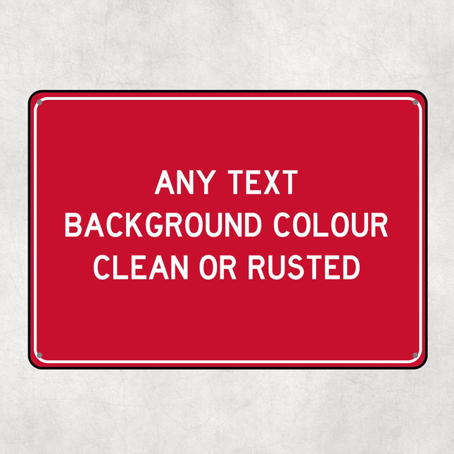 PERSONALISED PRINTED Metal SIGN any colour, any text, clean or rusted vintage daluminium printed metal street sign - keepsake, street sign