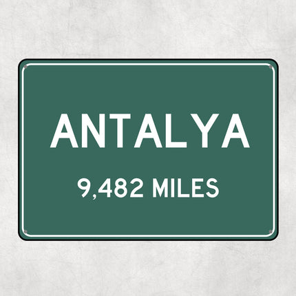 PERSONALIZED ANTALYA Sign, Antalya City Distance Sign, City of Antalya Gift, Antalya Gifts, Antalya Souvenir, Antalya Signs