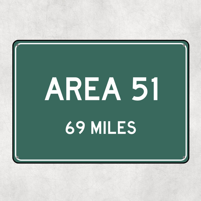 PERSONALIZED AREA 51 Sign, Area 51 City Distance Sign, City of Area 51 Gift, Area 51 Gifts, Area 51 Souvenir, Area 51 Signs