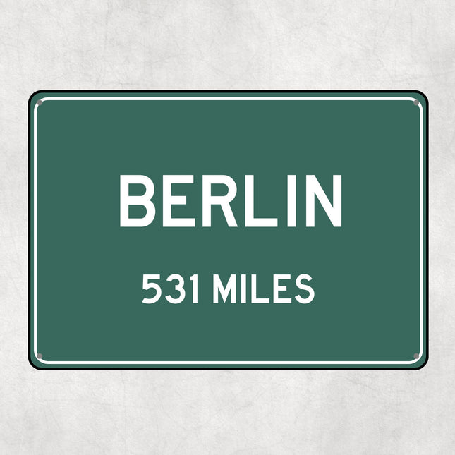 PERSONALIZED BERLIN Sign, Berlin City Distance Sign, City of Berlin Gift, Berlin Gifts, Berlin Souvenir, Berlin Signs