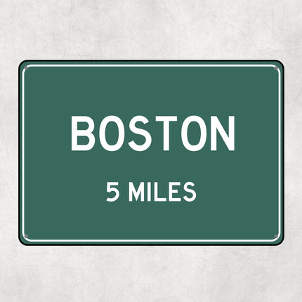 PERSONALIZED BOSTON Sign, Boston City Distance Sign, City of Boston Gift, Boston Gifts, Boston Souvenir, Boston Signs