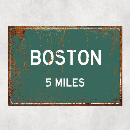 PERSONALIZED BOSTON Sign, Boston City Distance Sign, City of Boston Gift, Boston Gifts, Boston Souvenir, Boston Signs