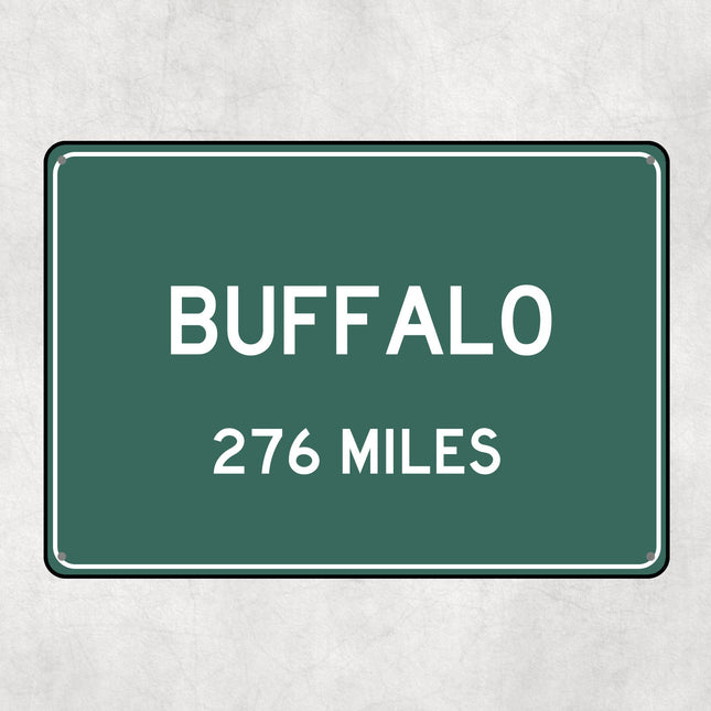 PERSONALIZED BUFFALO Sign, Buffalo City Distance Sign, City of Buffalo Gift, Buffalo Gifts, Buffalo Souvenir, Buffalo Signs
