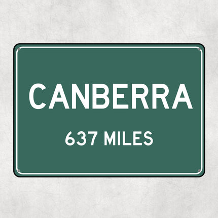 PERSONALIZED CANBERRA Sign, Canberra City Distance Sign, City of Canberra Gift, Canberra Gifts, Canberra Souvenir, Canberra Signs
