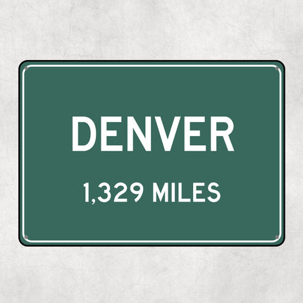 PERSONALIZED DENVER Sign, Denver City Distance Sign, City of Denver Gift, Denver Gifts, Denver Souvenir, Denver Signs