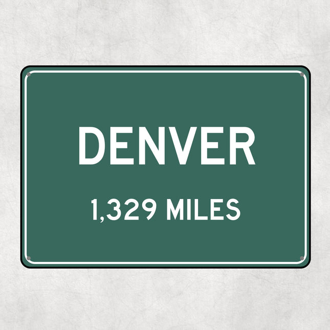 PERSONALIZED DENVER Sign, Denver City Distance Sign, City of Denver Gift, Denver Gifts, Denver Souvenir, Denver Signs