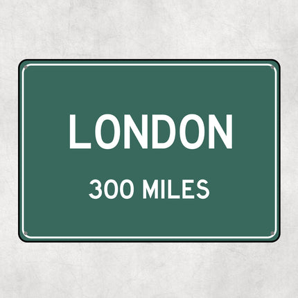 PERSONALIZED LONDON Sign, London City Distance Sign, City of London Gift, London Gifts, London Souvenir, London Signs