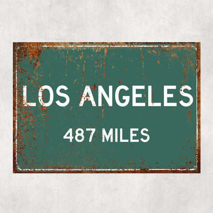 PERSONALIZED LOS ANGELES Sign, Los Angeles City Distance Sign, City of Los Angeles Gift, Los Angeles Gifts, Los Angeles Souvenir,Los Angeles