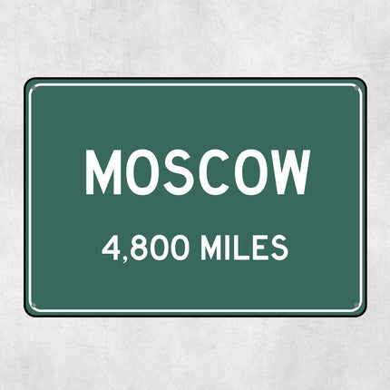PERSONALIZED MOSCOW Sign, Moscow City Distance Sign, City of Moscow Gift, Moscow Gifts, Moscow Souvenir, Moscow Signs