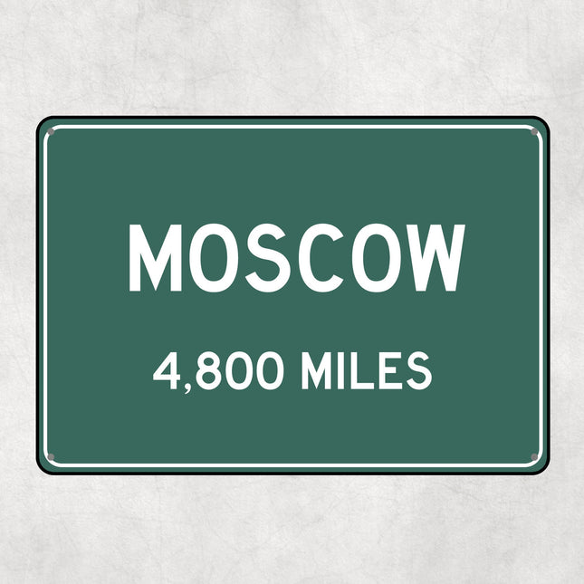 PERSONALIZED MOSCOW Sign, Moscow City Distance Sign, City of Moscow Gift, Moscow Gifts, Moscow Souvenir, Moscow Signs