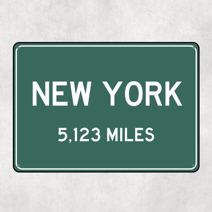 PERSONALIZED NEW YORK Sign, New York City Distance Sign, City of New York Gift, New York Gifts, New York Souvenir, New York Signs