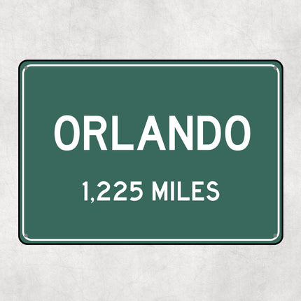 PERSONALIZED ORLANDO Sign, Orlando City Distance Sign, City of Orlando Gift, Orlando Gifts, Orlando Souvenir, Orlando Signs