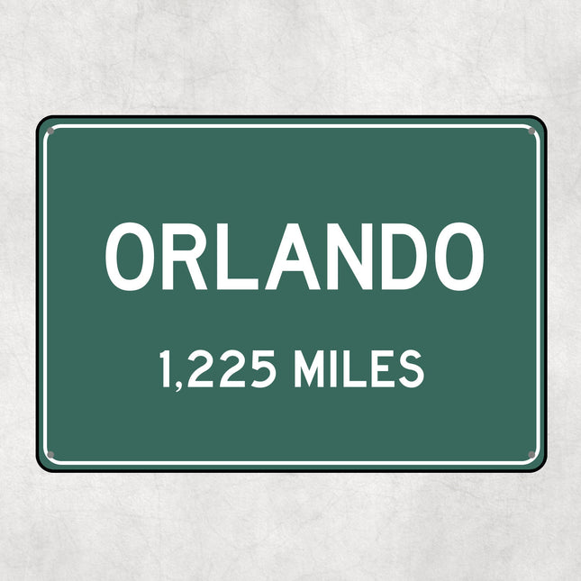 PERSONALIZED ORLANDO Sign, Orlando City Distance Sign, City of Orlando Gift, Orlando Gifts, Orlando Souvenir, Orlando Signs