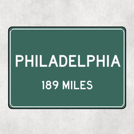 PERSONALIZED PHILADELPHIA Sign, Philadelphia City Distance Sign, City of Philadelphia Gift, Philadelphia Gifts, Philadelphia Souvenir