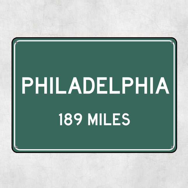 PERSONALIZED PHILADELPHIA Sign, Philadelphia City Distance Sign, City of Philadelphia Gift, Philadelphia Gifts, Philadelphia Souvenir