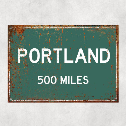 PERSONALIZED PORTLAND Sign, Portland City Distance Sign, City of Portland Gift, Portland Gifts, Portland Souvenir, Portland Signs
