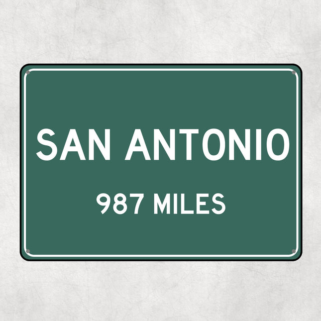 PERSONALIZED SAN ANTONIO Sign, San Antonio City Distance Sign, City of San Antonio Gift, San Antonio Gifts, San Antonio Souvenir