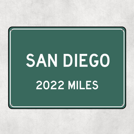 PERSONALIZED SAN DIEGO Sign, San Diego City Distance Sign, City of San Diego Gift, San Diego Gifts, San Diego Souvenir