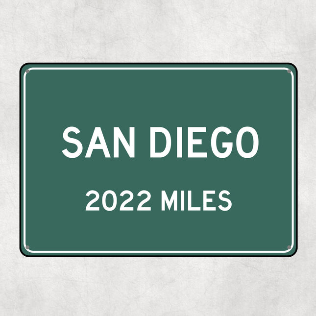 PERSONALIZED SAN DIEGO Sign, San Diego City Distance Sign, City of San Diego Gift, San Diego Gifts, San Diego Souvenir