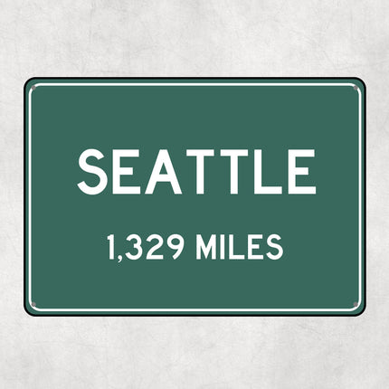 PERSONALIZED SEATTLE Sign, Seattle City Distance Sign, City of Seattle Gift, Seattle Gifts, Seattle Souvenir