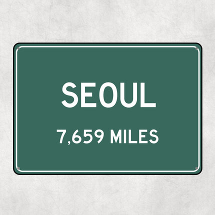 PERSONALIZED SEOUL Sign, Seoul City Distance Sign, City of Seoul Gift, Seoul Gifts, Seoul Souvenir, Seoul Signs
