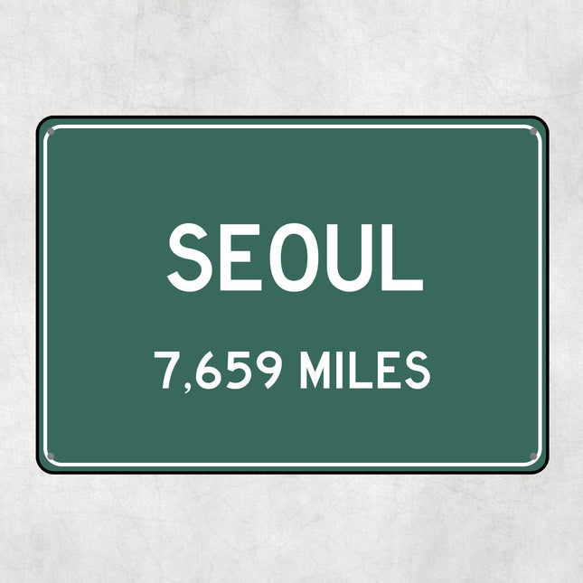 PERSONALIZED SEOUL Sign, Seoul City Distance Sign, City of Seoul Gift, Seoul Gifts, Seoul Souvenir, Seoul Signs