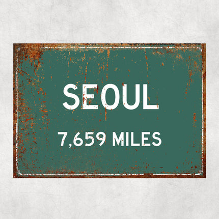 PERSONALIZED SEOUL Sign, Seoul City Distance Sign, City of Seoul Gift, Seoul Gifts, Seoul Souvenir, Seoul Signs