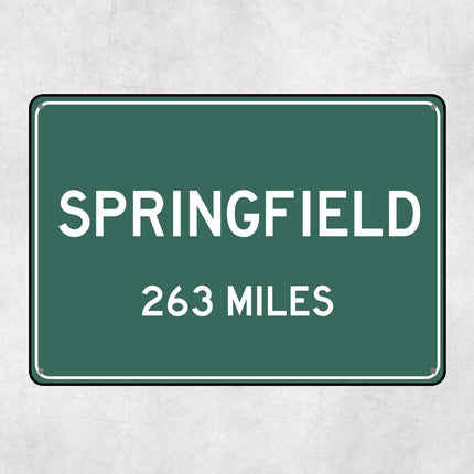 PERSONALIZED SPRINGFIELD Sign, Springfield City Distance Sign, City of Springfield Gift, Springfield Gifts, Springfield Souvenir,Springfield