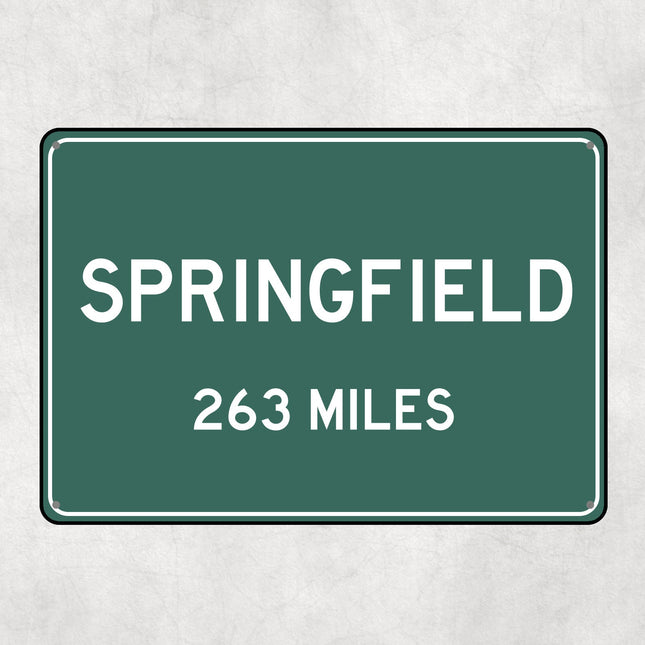 PERSONALIZED SPRINGFIELD Sign, Springfield City Distance Sign, City of Springfield Gift, Springfield Gifts, Springfield Souvenir,Springfield